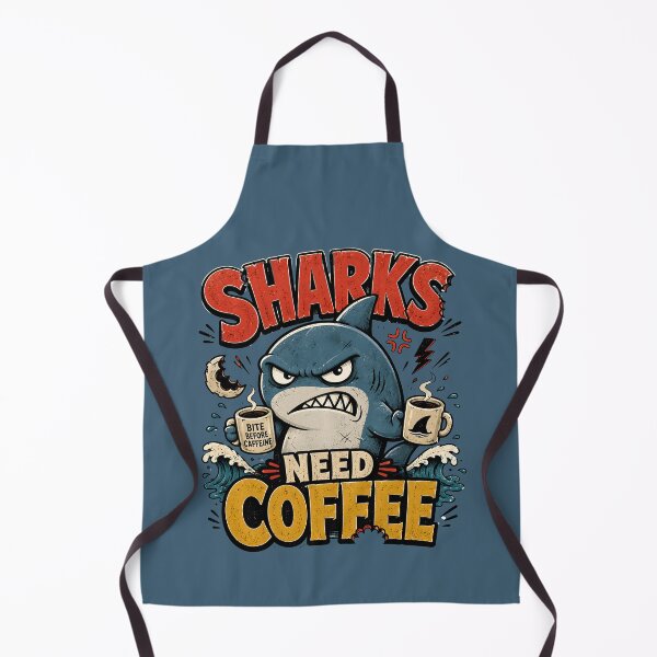 Item preview, Shark Needs Coffee designed and sold by Fab-Haven.
