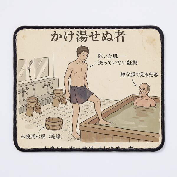 Item preview, The Unwashed Bather — Zannen Field Guide No.1 | 残念な人間図鑑 | Japanese Sento Specimen designed and sold by nurusubetei.