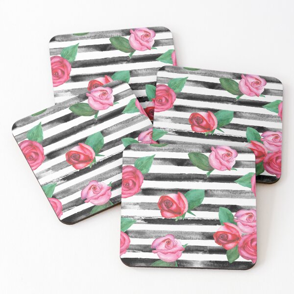 Item preview, cute striped roses  designed and sold by nora8820.