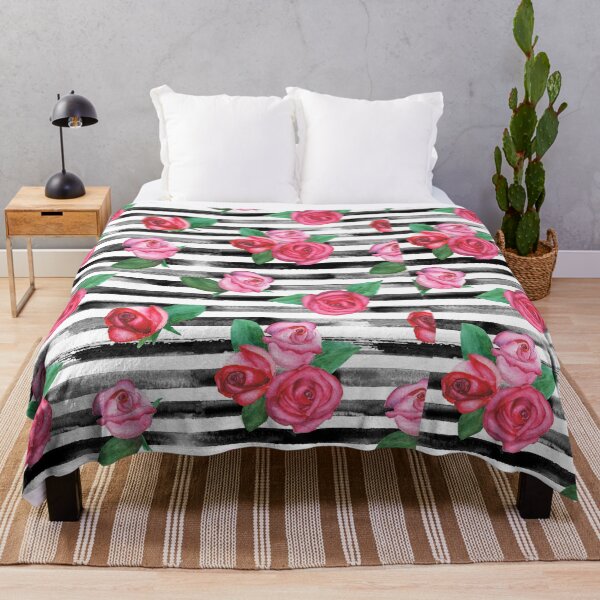 Item preview, cute striped roses designed and sold by nora8820.