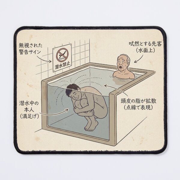 Item preview, The Sneaky Diver — Zannen Field Guide No.2 | 残念な人間図鑑 | Japanese Mizuburo Specimen designed and sold by nurusubetei.