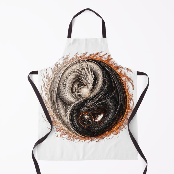Item preview, Eternal Balance Dragons – Yin Yang Fire & Shadow Dragon Art designed and sold by FyreHorse Designs.