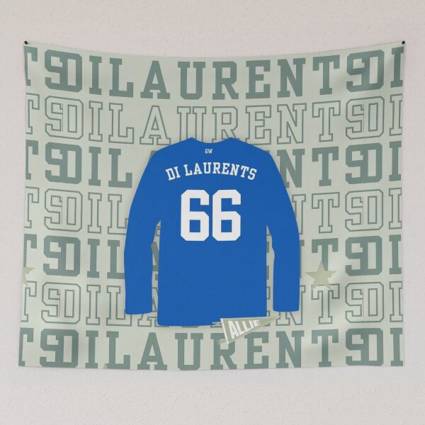 Item preview, Green Off Campus Hockey Dean Di Laurentis Jersey Number  designed and sold by tracynguyen23.