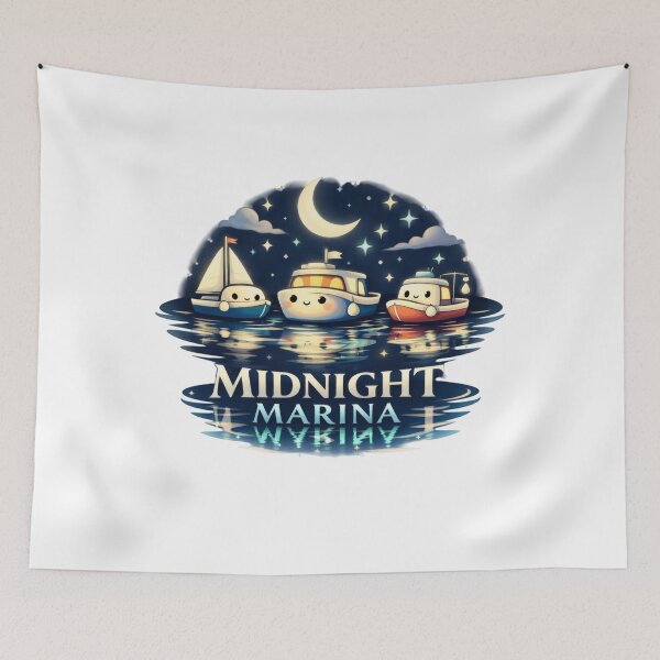 Item preview, Midnight Marina Boats designed and sold by AbanoubStore.