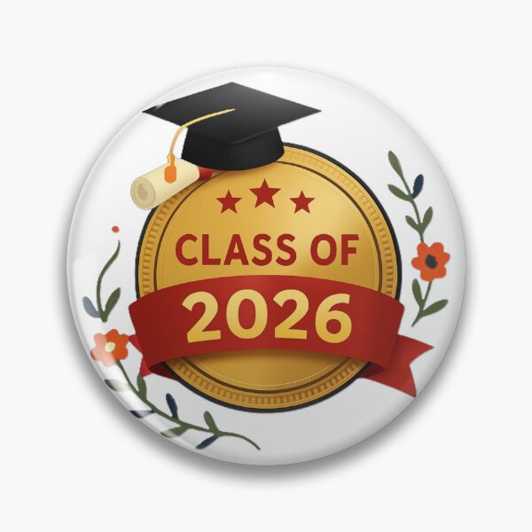 Item preview, Class of 2026 Graduation Emblem with Cap and Diploma designed and sold by GeoandHome.