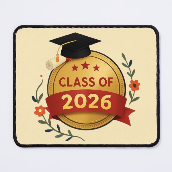 Item preview, Class of 2026 Graduation Emblem with Cap and Diploma designed and sold by GeoandHome.