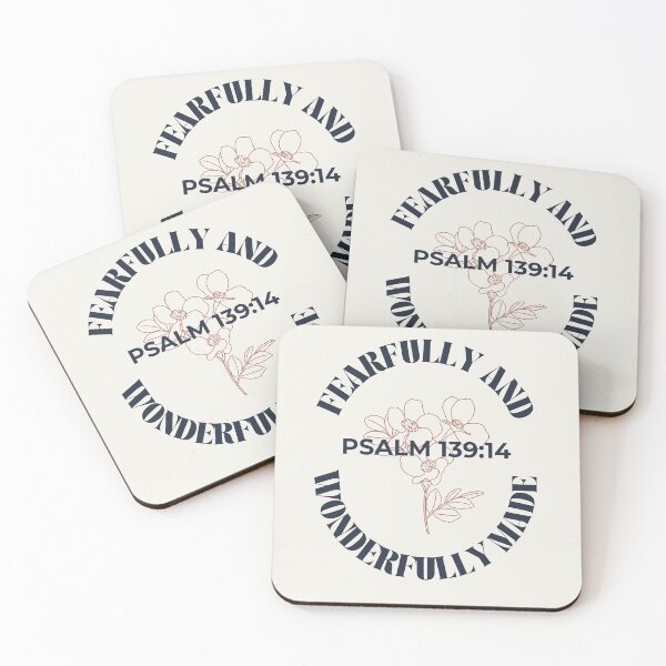 Item preview, Fearfully and Wonderfully Made Floral Typography Line Art designed and sold by ElemntCo.