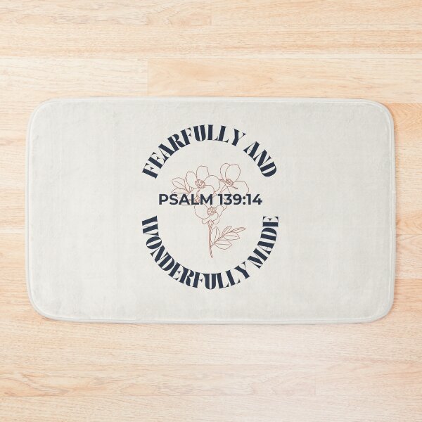 Item preview, Fearfully and Wonderfully Made Floral Typography Line Art designed and sold by ElemntCo.