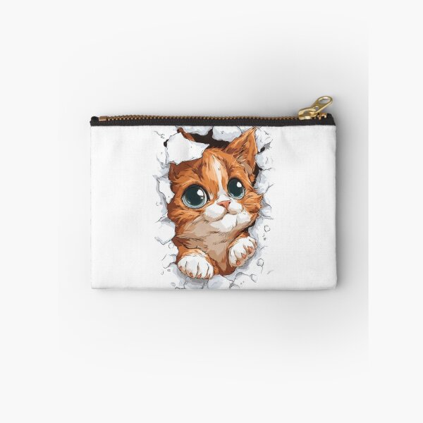Item preview, Cute Ginger Kitten Breaking Through Paper   designed and sold by Moody Vibes Studio.