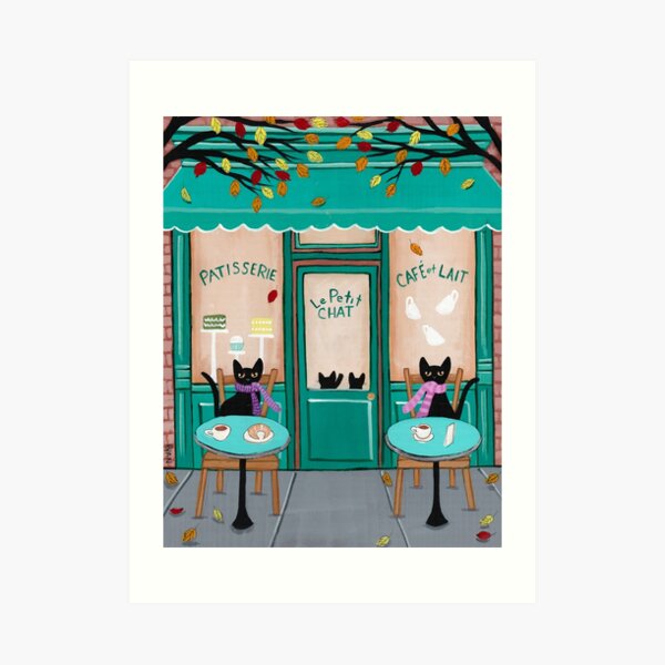 Le Petit Chat Cafe Art Print