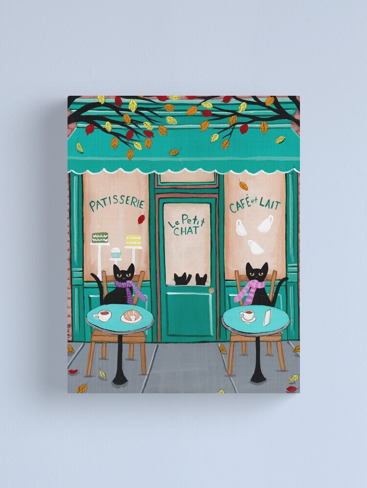 Alternate view of Le Petit Chat Cafe Canvas Print