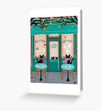Le Petit Chat Cafe Greeting Card