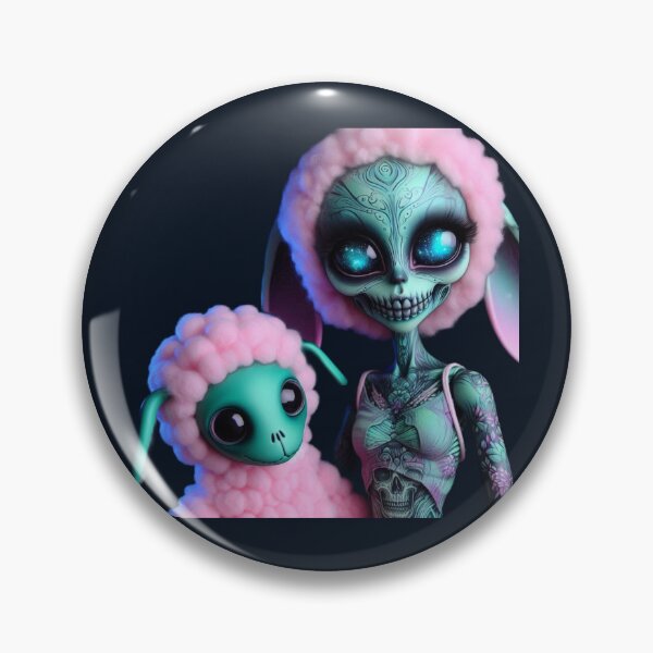 Item preview, Pastel Goth Alien and Cosmic Sheep designed and sold by LujziWorld.