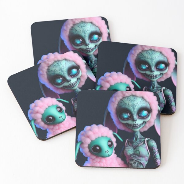 Item preview, Pastel Goth Alien and Cosmic Sheep designed and sold by LujziWorld.