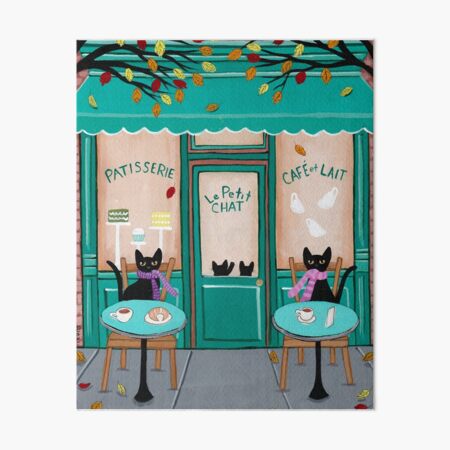 Le Petit Chat Cafe Art Board Print