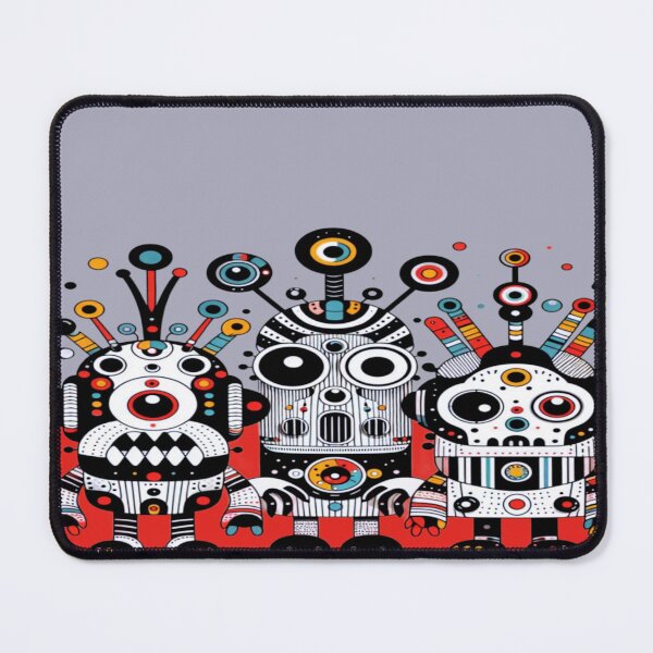 Item preview, Robot Reunion: Cosmic Patterned Robot Trio designed and sold by daweave77.