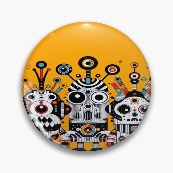 Item preview, Robot Reunion: Cosmic Patterned Robot Trio designed and sold by daweave77.