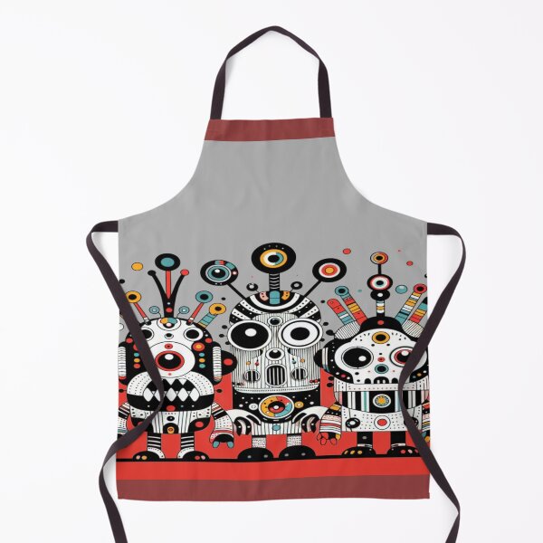 Item preview, Robot Reunion: Cosmic Patterned Robot Trio designed and sold by daweave77.