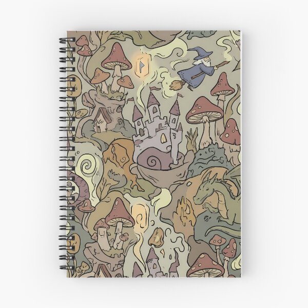 Item preview, Mushrooms Dragons Magic Landscapes Reality Fantasy Artistic Expression designed and sold by ART ATTACK ZONE.