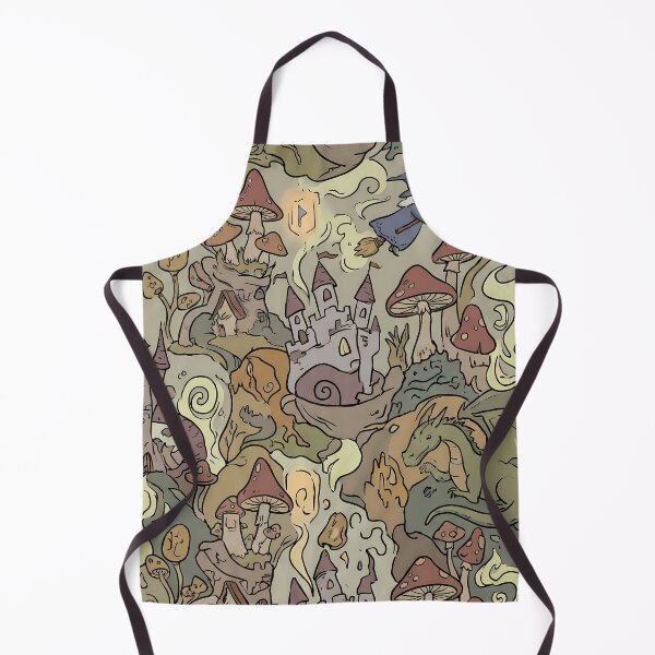 Item preview, Mushrooms Dragons Magic Landscapes Reality Fantasy Artistic Expression designed and sold by ART ATTACK ZONE.