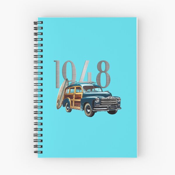 Item preview, VINTAGE 1948 WOODY STATION WAGON, SURFING, CLASSIC CAR ART designed and sold by classic car craze.