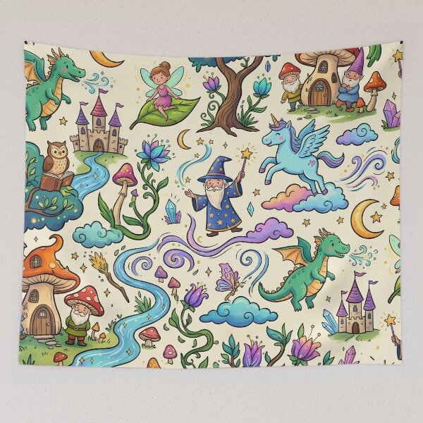 Item preview, Design Dragons Magic Landscapes Reality Fantasy Artistic Expression designed and sold by ART ATTACK ZONE.