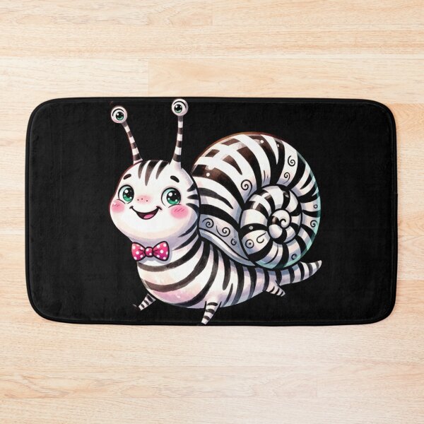 Item preview, Cute Zebra Snail with Pink Bowtie Cartoon designed and sold by ExploreAura Studio.