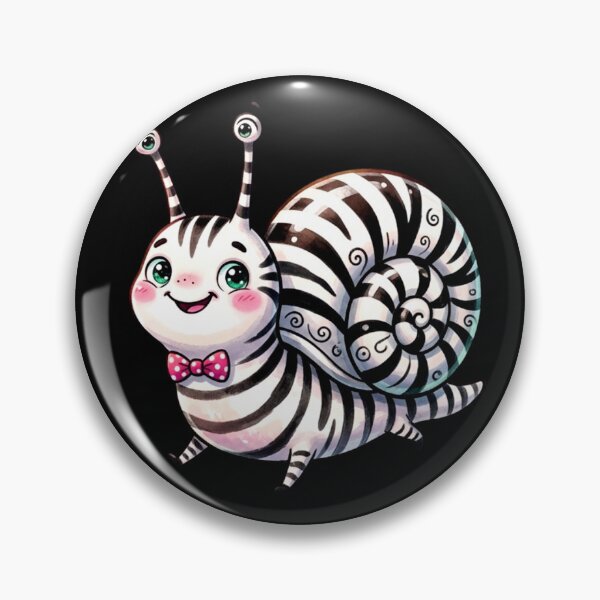 Item preview, Cute Zebra Snail with Pink Bowtie Cartoon designed and sold by ExploreAura Studio.