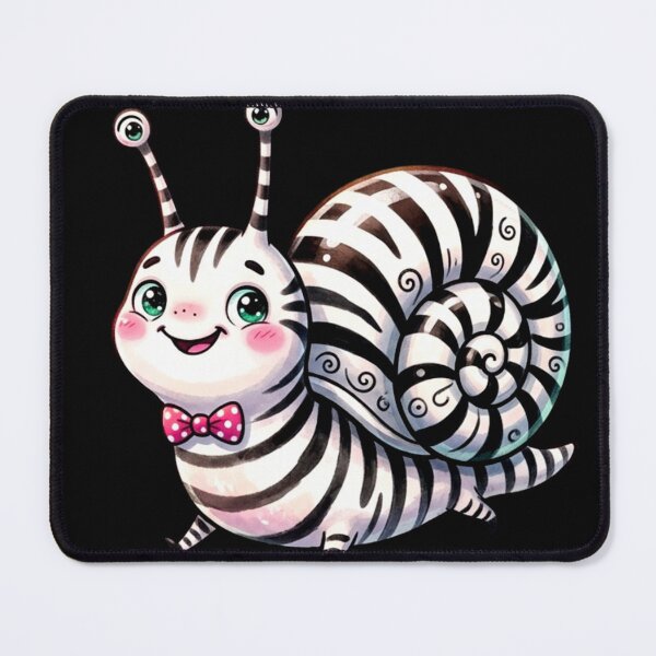 Item preview, Cute Zebra Snail with Pink Bowtie Cartoon designed and sold by ExploreAura Studio.