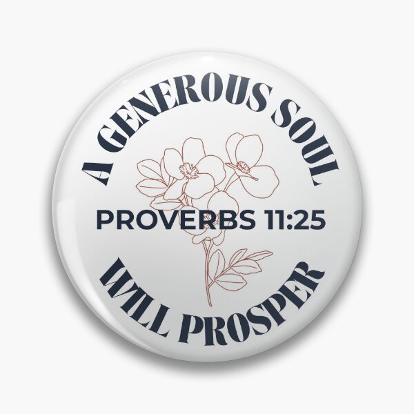 Item preview, A Generous Soul Will Prosper - Minimalist Flowers Proverbs 11:25 designed and sold by ElemntCo.