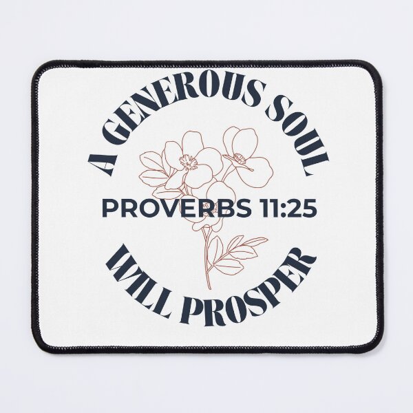 Item preview, A Generous Soul Will Prosper - Minimalist Flowers Proverbs 11:25 designed and sold by ElemntCo.