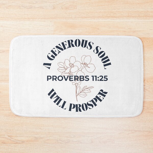 Item preview, A Generous Soul Will Prosper - Minimalist Flowers Proverbs 11:25 designed and sold by ElemntCo.