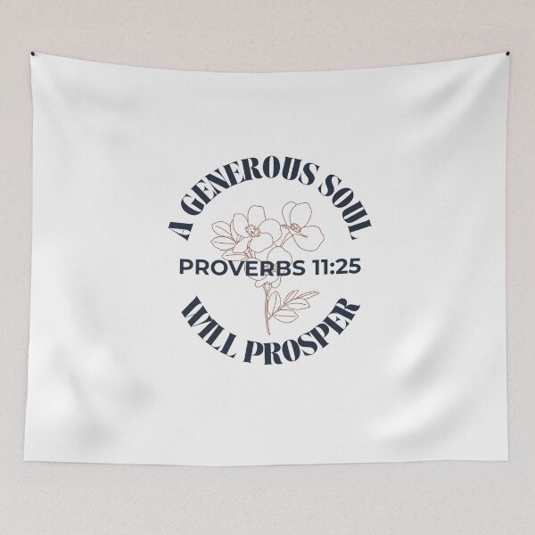Item preview, A Generous Soul Will Prosper - Minimalist Flowers Proverbs 11:25 designed and sold by ElemntCo.