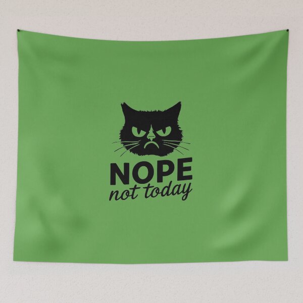 Item preview, Nope Not Today Cat, Charming cat Gifts designed and sold by MalwasBasket.