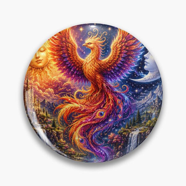 Item preview, Phoenix of Sun & Moon Fantasy Realm designed and sold by GMACgraphicsCo.