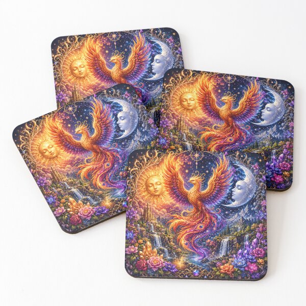 Item preview, Phoenix of Sun & Moon Fantasy Realm designed and sold by GMACgraphicsCo.