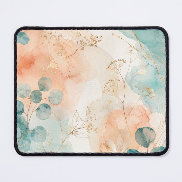 Item preview, Seafoam Serenity Veil – Modern Abstract Watercolor Botanical Illustration designed and sold by Oonward2021.