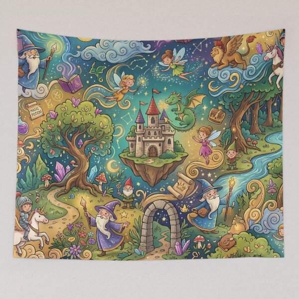 Item preview, World Dragons Magic Landscapes Reality Fantasy Artistic Expression designed and sold by ART ATTACK ZONE.