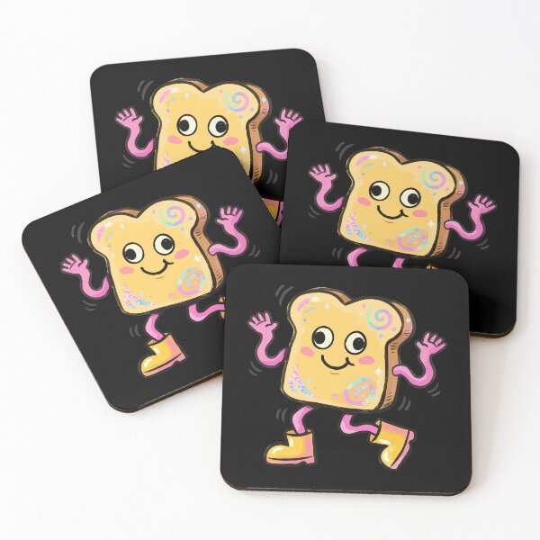 Item preview, Iridescent Swirl Happy Toast Character designed and sold by Emegan Print Art.