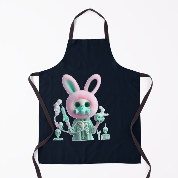 Item preview, Pastel Goth Gas Mask Bunny Skeleton designed and sold by LujziWorld.