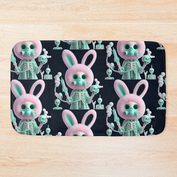 Item preview, Pastel Goth Gas Mask Bunny Skeleton designed and sold by LujziWorld.