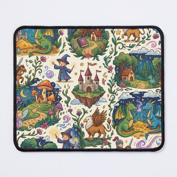 Item preview, Medieval Dragons Magic Landscapes Reality Fantasy Artistic Expression designed and sold by ART ATTACK ZONE.