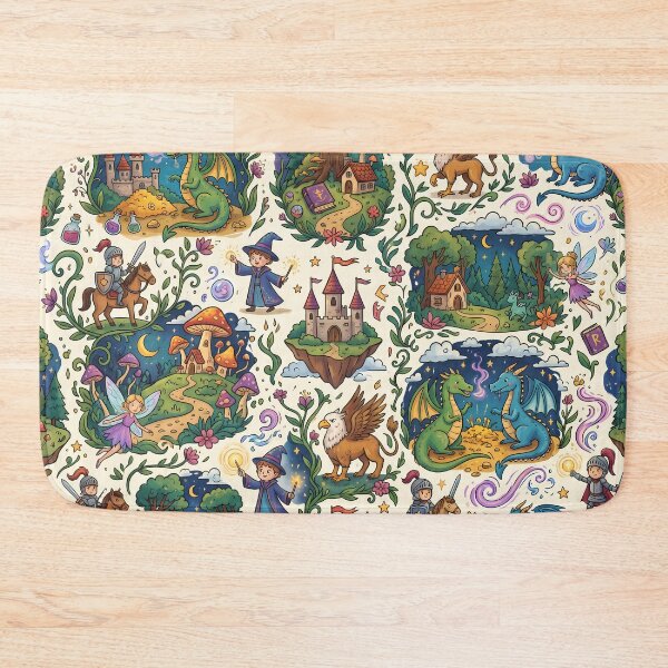 Item preview, Medieval Dragons Magic Landscapes Reality Fantasy Artistic Expression designed and sold by ART ATTACK ZONE.