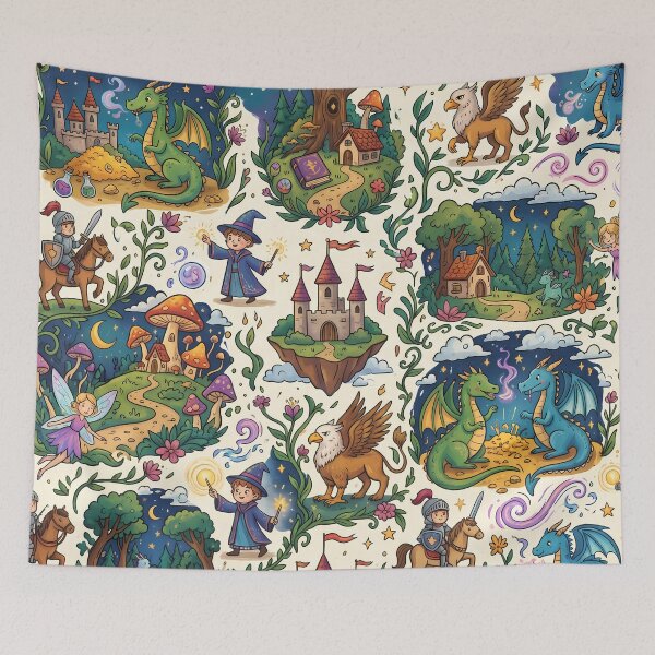 Item preview, Medieval Dragons Magic Landscapes Reality Fantasy Artistic Expression designed and sold by ART ATTACK ZONE.