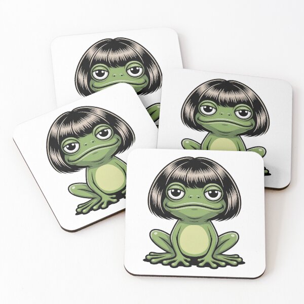 Item preview, Funny Frog Bob Haircut Meme | Weird Core Frog Graphic Design designed and sold by Lina Caro.