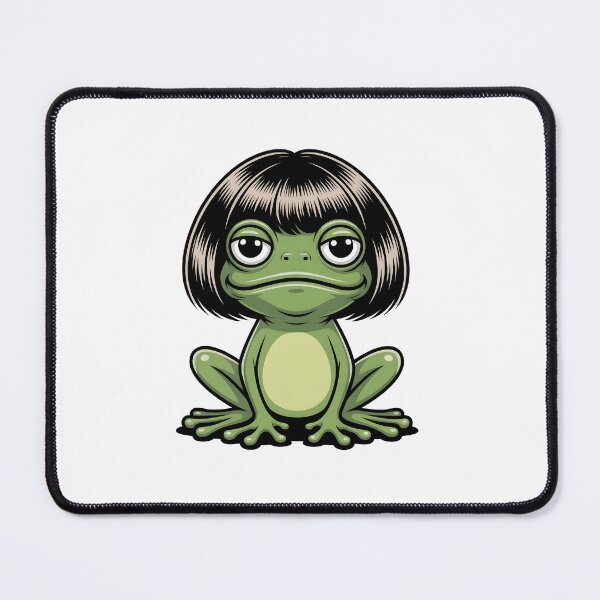 Item preview, Funny Frog Bob Haircut Meme | Weird Core Frog Graphic Design designed and sold by Lina Caro.