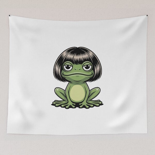 Item preview, Funny Frog Bob Haircut Meme | Weird Core Frog Graphic Design designed and sold by Lina Caro.