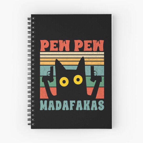 Item preview, Cat Pew Pew Madafakas Retro Vintage Gift designed and sold by FernaRoje.