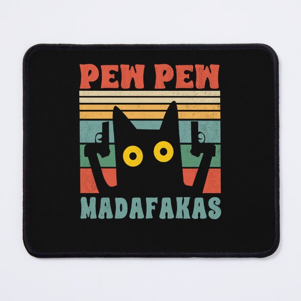 Item preview, Cat Pew Pew Madafakas Retro Vintage Gift designed and sold by FernaRoje.