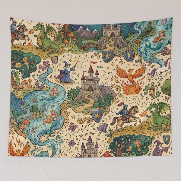 Item preview, Phoenix Dragons Magic Landscapes Reality Fantasy Artistic Expression designed and sold by ART ATTACK ZONE.